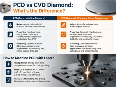 Sự khác biệt giữa kim cương PCD và CVD